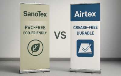 Duurzame Roll-up Banner Materialen Vergelijken: De Ultieme Gids voor Sanotex, Airtex en Meer