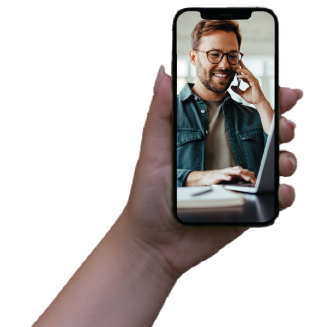 Phone in Women Hand Mockup with Bokeh 2